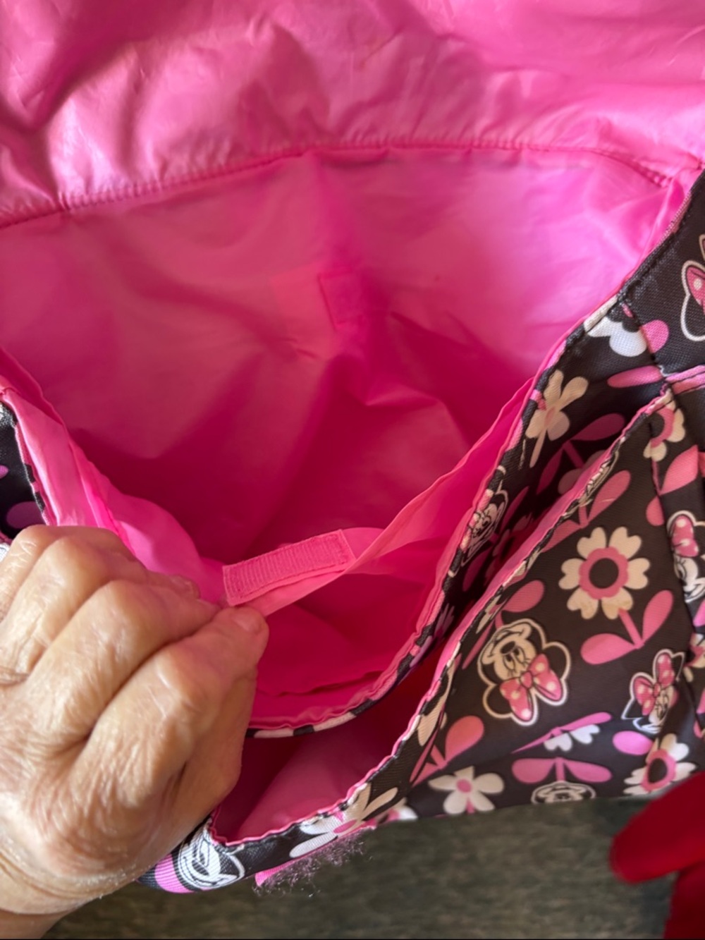 Disney Black and Pink Minnie Floral Messenger Crossbody - Picture 6 of 16